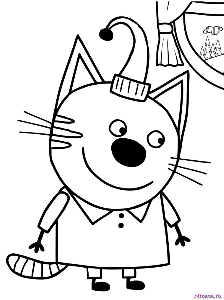 Кот в сапогах раскраска для детей
