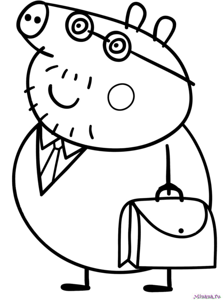 Свинка Пеппа/Рисунок для детей/Мультик раскраска Свинка Пеппа