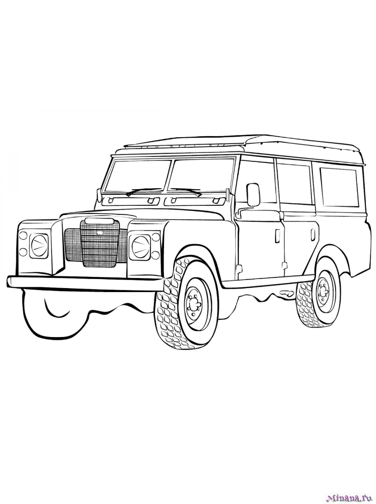 Раскраска Land Rover