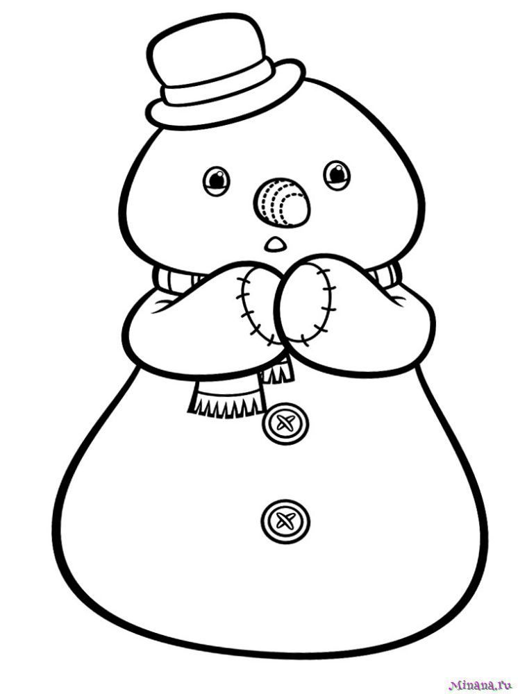 Раскраска Снеговик Чилли