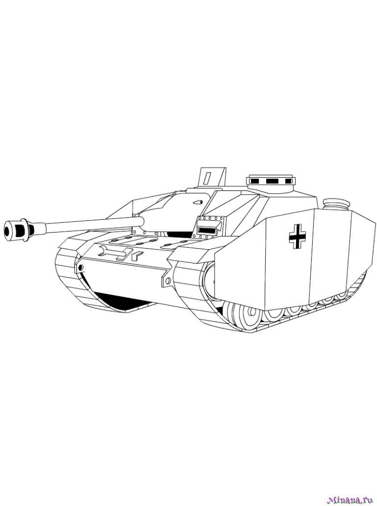 Раскраски танки, Раскраска Танки танк к 9 мая день победы для мальчиков.