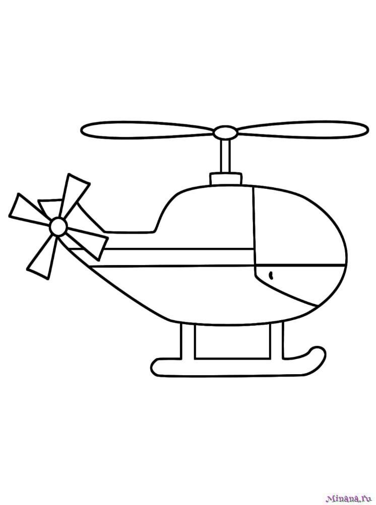 Раскраска вертолет 10