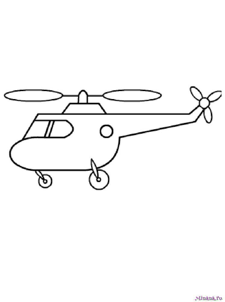 Раскраска вертолет 8