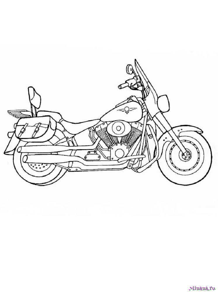 Раскраска мотоцикл 3