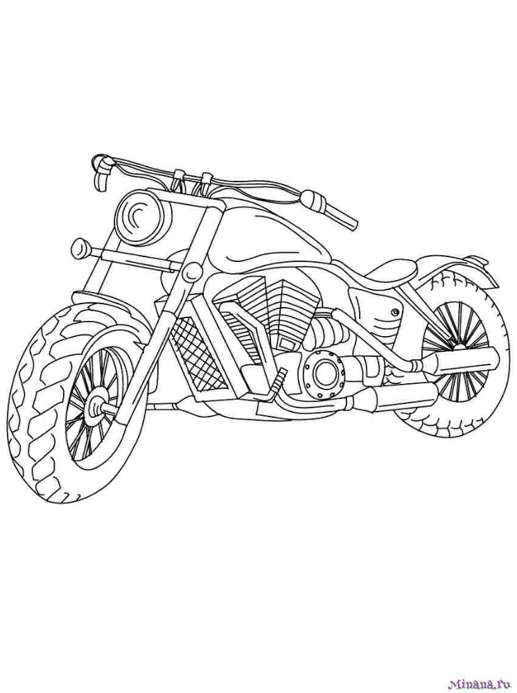 Раскраска мотоцикл 8