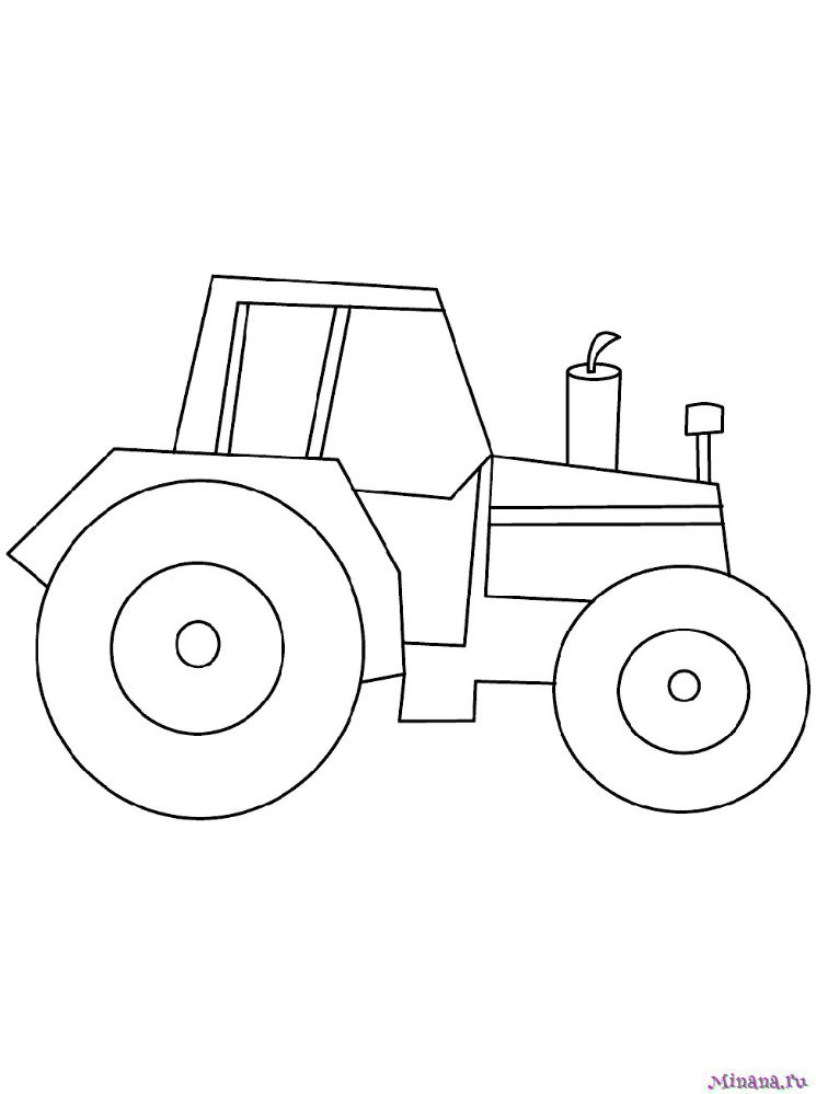 Раскраска Трактор 18