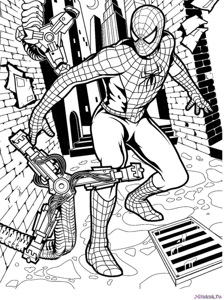 Раскраска Человек паук 5