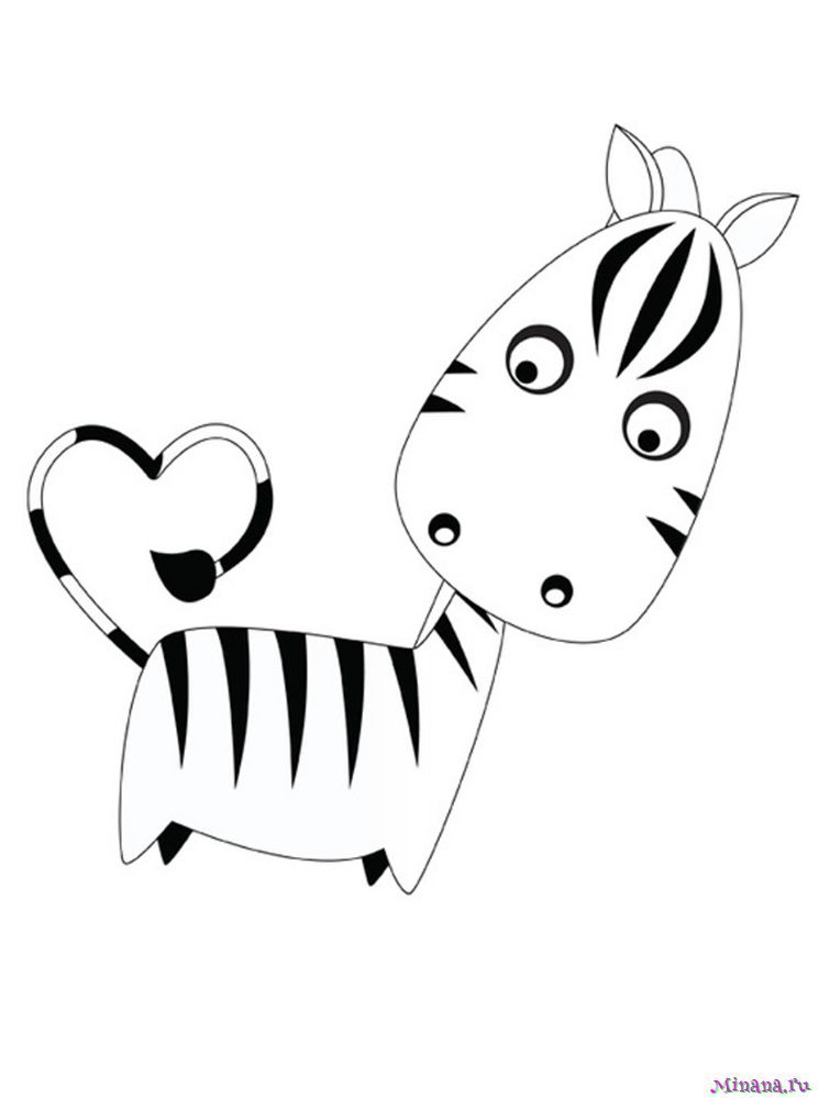 Раскраска зебра 8