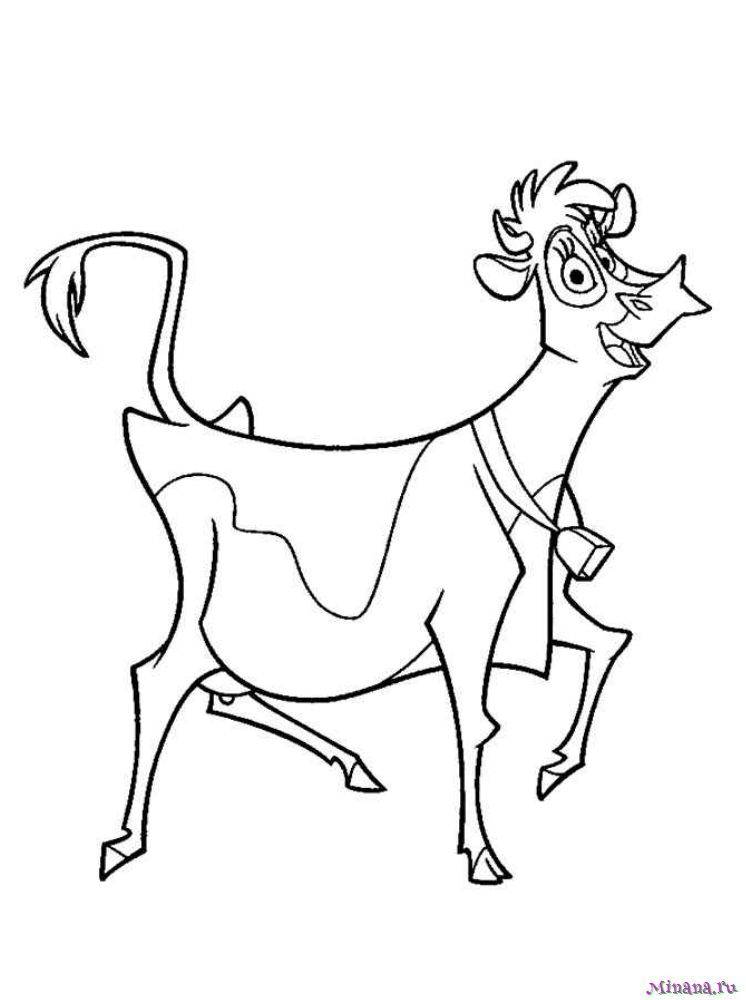 Раскраска корова 2