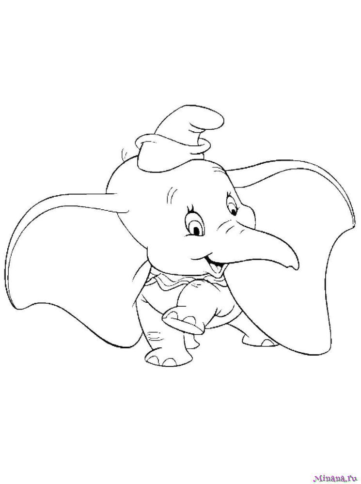 Раскраска слон 8