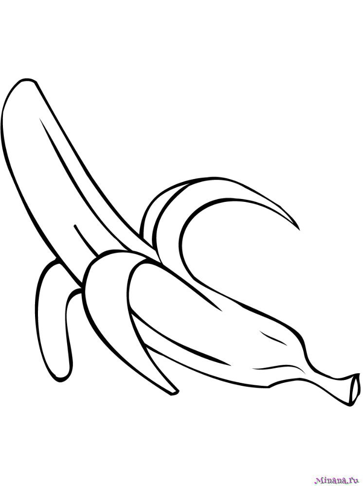 Раскраска банан 