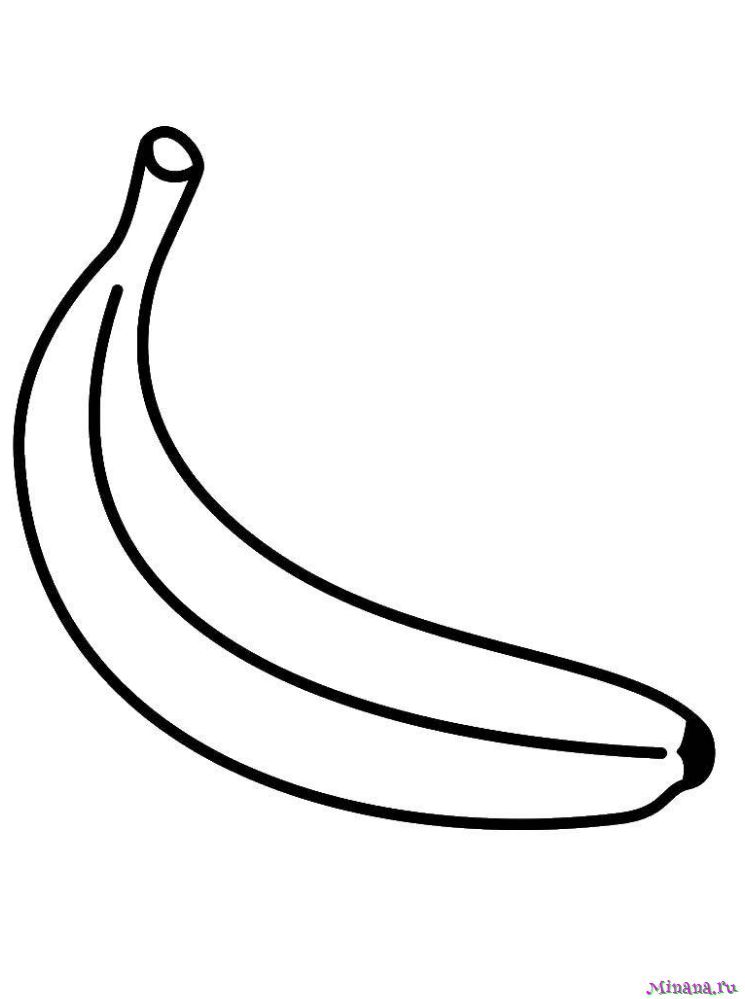 Раскраска один банан