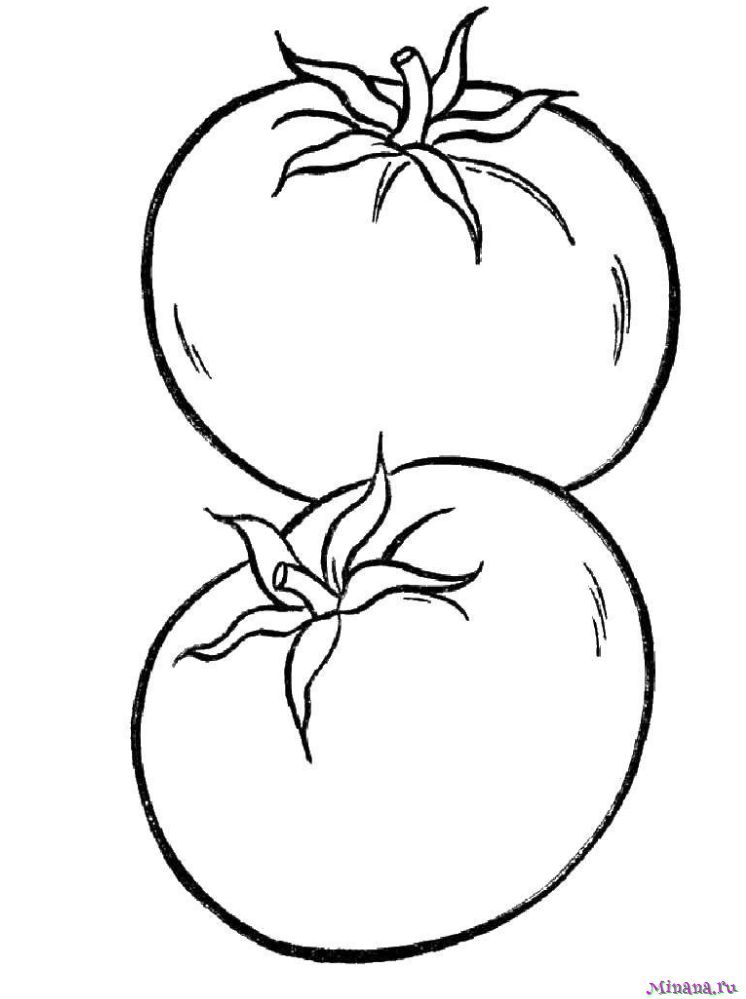 Раскраска два помидора