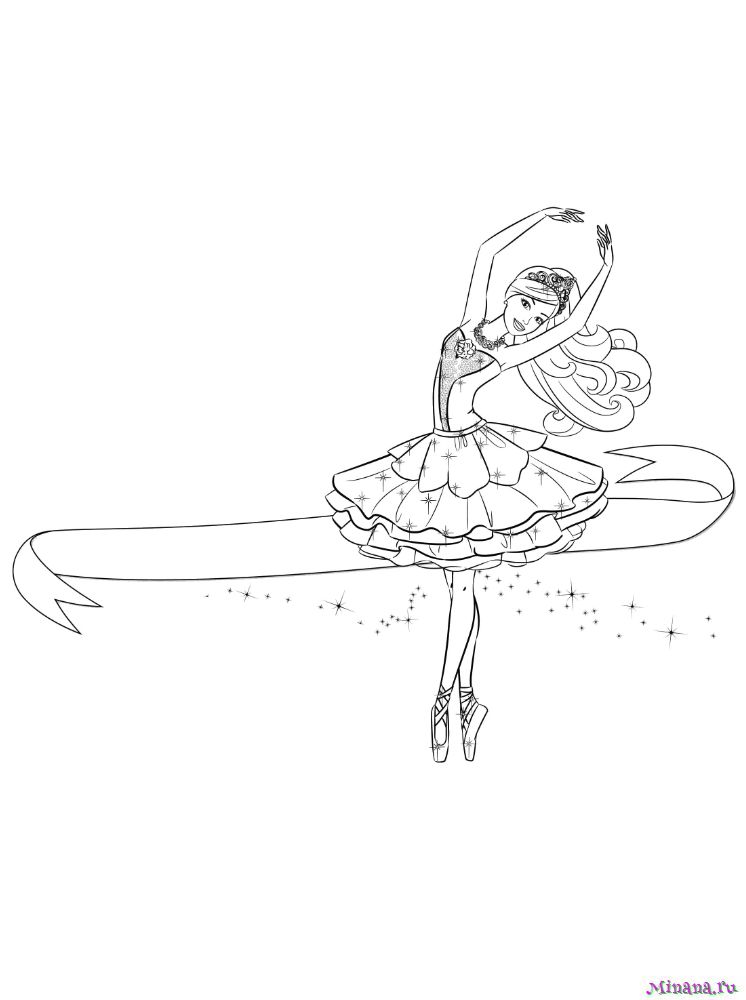 Раскраска балерина фелис