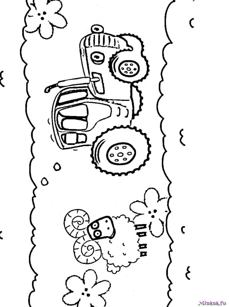 Рисуем Синий Трактор / Мультик раскраска Синий Трактор для детей / Рисунки и раскраски малышам